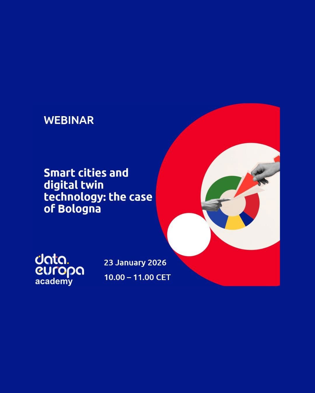 Webinar sobre cidades inteligentes e tecnologia digital twin: o caso de Bolonha. Organizado pela Data.europa academy